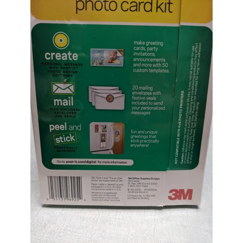 Post-it Photo Card Kit Holiday Invitations Announcements‎ Software